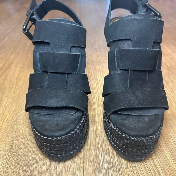 AllSaints Marzee Wedge Sandals - Picture 3 of 9